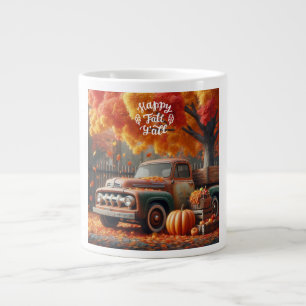 Rustikaler/Vintager Herbstwagen Jumbo-Tasse