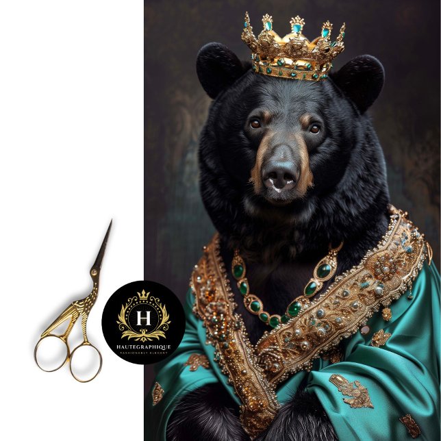 Rustikaler Vintager Kronenbär Seidenpapier (Von Creator hochgeladen)