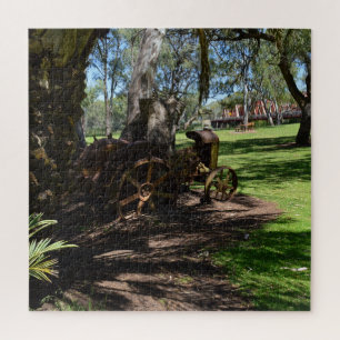 Rustikaler Vintager Traktor, Puzzle