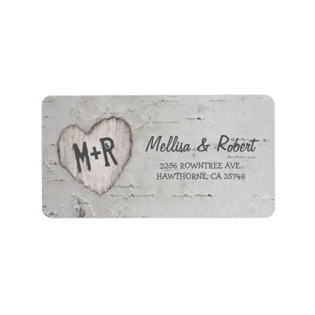 Rustikaler Vogelbaum Adressaufkleber (Vorne)