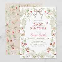 Rustikaler Wald-Blumenbogen neutrale Babyparty