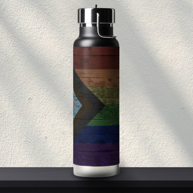 Rustikaler Wald Getreide Fortschritt Flagge Regenb Trinkflasche (Von Creator hochgeladen)