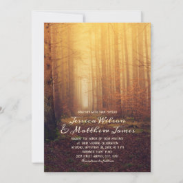 Rustikaler Wald Herbst Herbstwoods Country Wedding Einladung