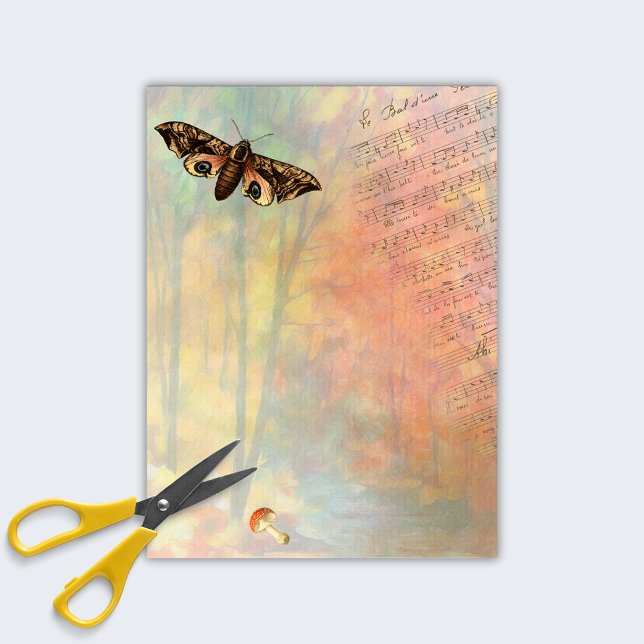 Rustikaler Wald Herbst Naturdecoupage Seidenpapier (Von Creator hochgeladen)