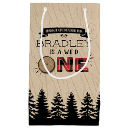 Rustikaler Wald Kariert Lumberjack Boys 1. Geburts Kleine Geschenktüte