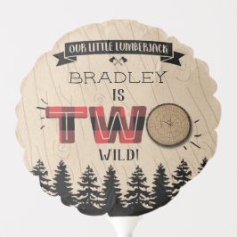 Rustikaler Wald Kariert Lumberjack Boys 2. Geburts Ballon