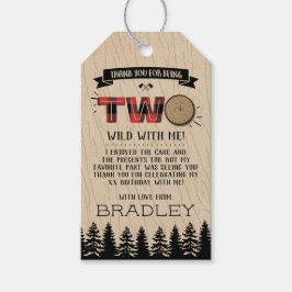 Rustikaler Wald Kariert Lumberjack Boys 2. Geburts Geschenkanhänger