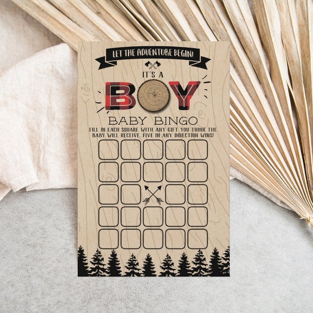 Rustikaler Wald Kariert Lumberjack Boys Baby Bingo (Von Creator hochgeladen)
