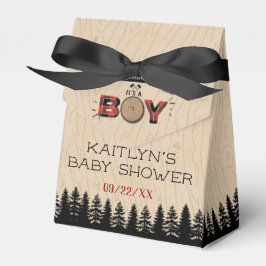Rustikaler Wald Kariert Lumberjack Boys Babydusche Geschenkschachtel