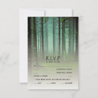 Rustikaler Wald Magische Wälder Fall Land RSVP Karte