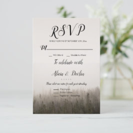 Rustikaler Wald Misty Mysteriöse Landschaft Rsvp C