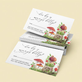 Rustikaler Wald Pilz wie großer Mama's Bauch Begleitkarte