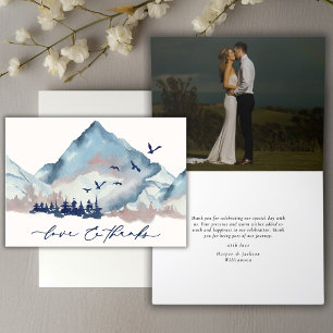 Rustikaler Wald Pinienwald Vielen Dank Dankeskarte