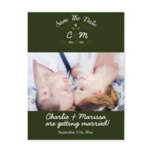 Rustikaler Wald SAVE THE DATE Foto Postkarte