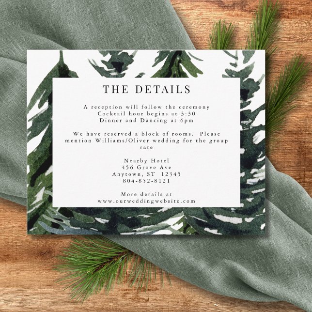 Rustikaler Wald Tartan Kariert Red Black Green Begleitkarte (Von Creator hochgeladen)