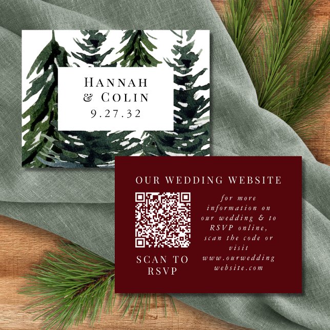 Rustikaler Wald Tartan Kariert Red Black Green Begleitkarte (Von Creator hochgeladen)