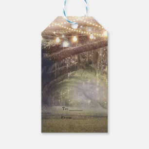 Rustikaler Wald Verzauberter Wald & Lichter Geschenkanhänger