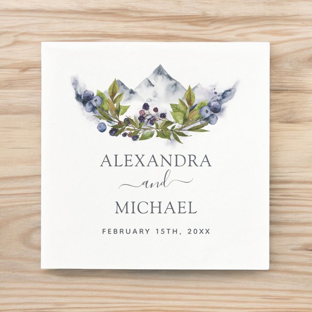 Rustikaler Wald Wasserfarbe Moderne Serviette (Von Creator hochgeladen)