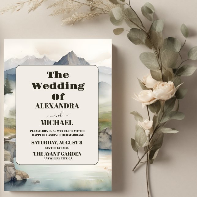 Rustikaler Wasserfall Boho Wedding Einladung (Von Creator hochgeladen)