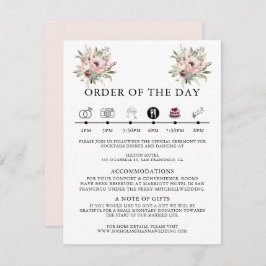 rustikaler Wasserfarben-Blumenstrauß Begleitkarte