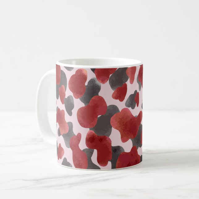 Rustikaler Wasserfarben-Wintertierdruck Kaffeetasse (Vorderseite Links)