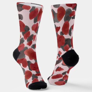Rustikaler Wasserfarben-Wintertierdruck Socken