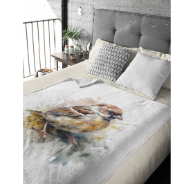 Rustikaler Wasserfarbenammer, kundenspezifisch Fleecedecke