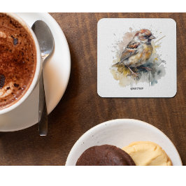 Rustikaler Wasserfarbenammer, kundenspezifisch Glasuntersetzer