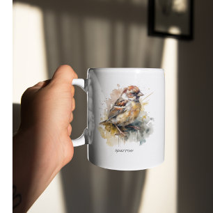 Rustikaler Wasserfarbenammer, kundenspezifisch Zweifarbige Tasse