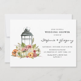 Rustikaler Wasserfarbenfall Lantern Polterabend Einladung