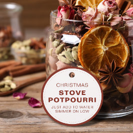 Rustikaler Weihnachts-Topf Potpourri Geschenkanhänger
