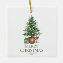 Rustikaler Weihnachtsbaum außerhalb des Fotos