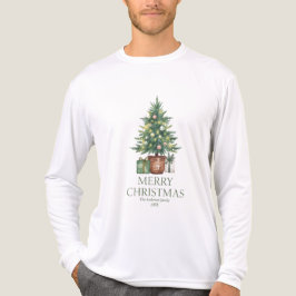 Rustikaler Weihnachtsbaum außerhalb des Fotos Tri-Blend Shirt