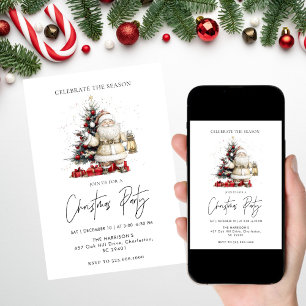 Rustikaler Weihnachtsbaum Einladung