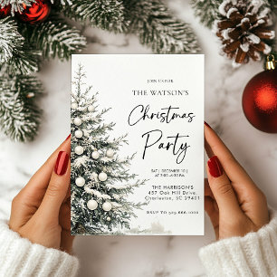 Rustikaler Weihnachtsbaum Einladung