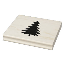 Rustikaler Weihnachtsbaum Gummistempel