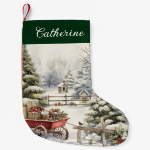 Rustikaler Weihnachtsbaum Personalisiert Kleiner Weihnachtsstrumpf