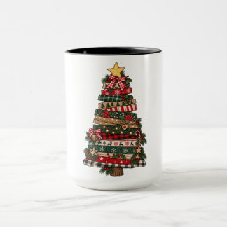 Rustikaler Weihnachtsbaum Tasse