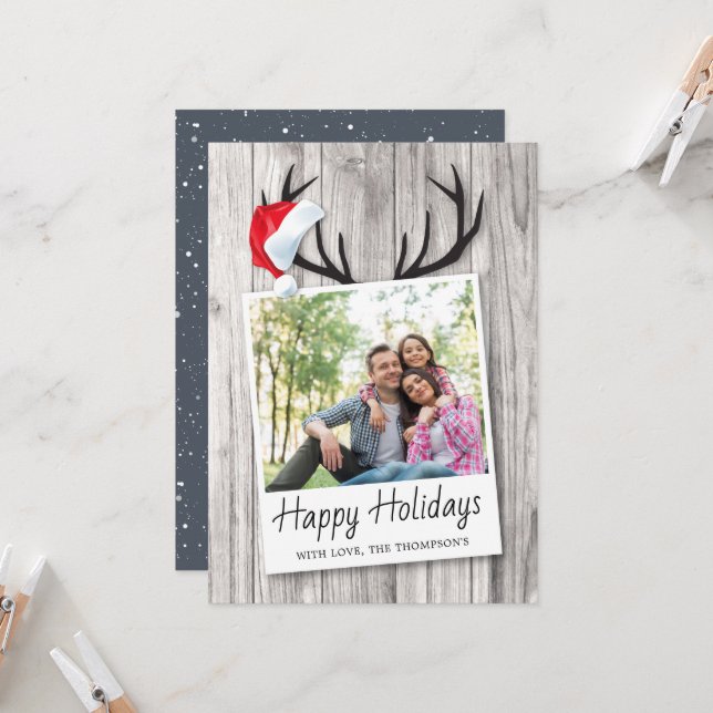 Rustikaler Weihnachtsfeiertag Wohn-Weihnachtsmannm (Vorderseite/Rückseite Beispiel)