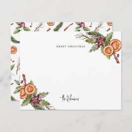 Rustikaler Weihnachtskranz Mitteilungskarte