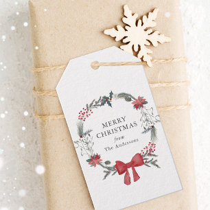 Rustikaler Weihnachtskranz Urlaub Geschenkanhänger