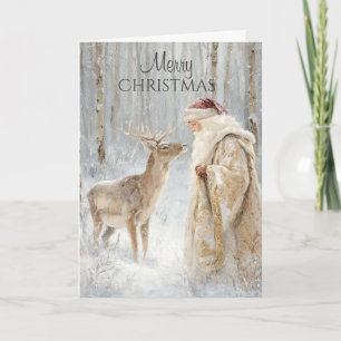 Rustikaler Weihnachtsmann Weihnachten Karte