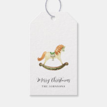 Rustikaler Weihnachtsrockpferd Buffalo Karo