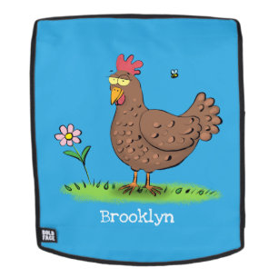 Rustikaler, weißer Cartoon Rucksack