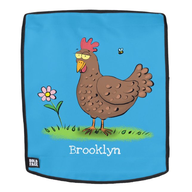Rustikaler, weißer Cartoon Rucksack (Abnehmbare Front)