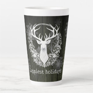 Rustikaler Weißer Rentier   Green Milchtasse