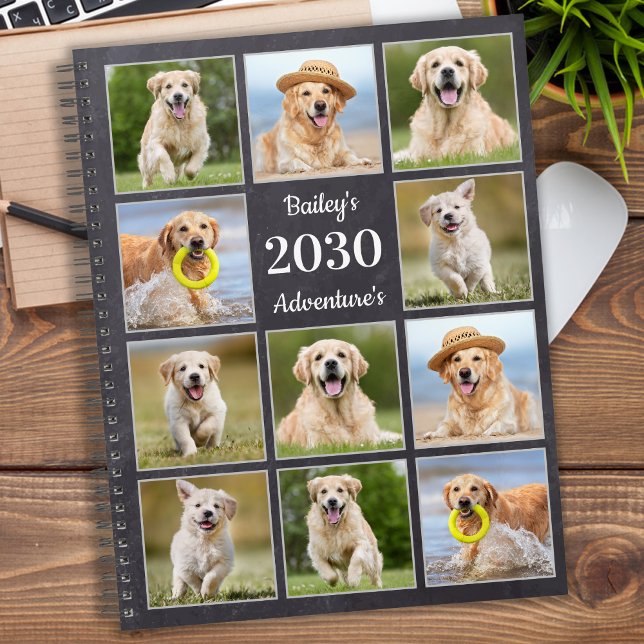 Rustikaler Welpen-Hund-Journal-FotoCollage Planer (Von Creator hochgeladen)