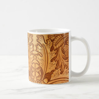 Rustikaler Western aus geschliffenem Leder Tasse