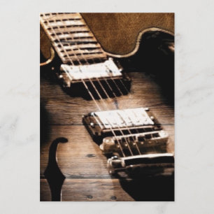 Rustikaler Western aus Stallholz Country Gitarre Einladung