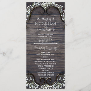 Rustikaler Western Babys Breath & Wood Programm